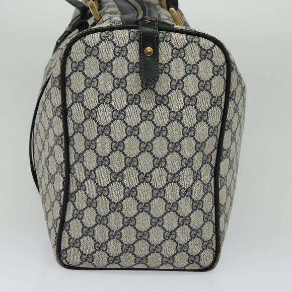 GUCCI GG Supreme Boston Bag Pvc Navy Gold - Picture 5 of 16